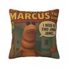 Marcus The Worm Square Pillow Case Cushion Covers Creative Zipper Decorative Throw Pillow Case Cover for Sofa 40*40cm