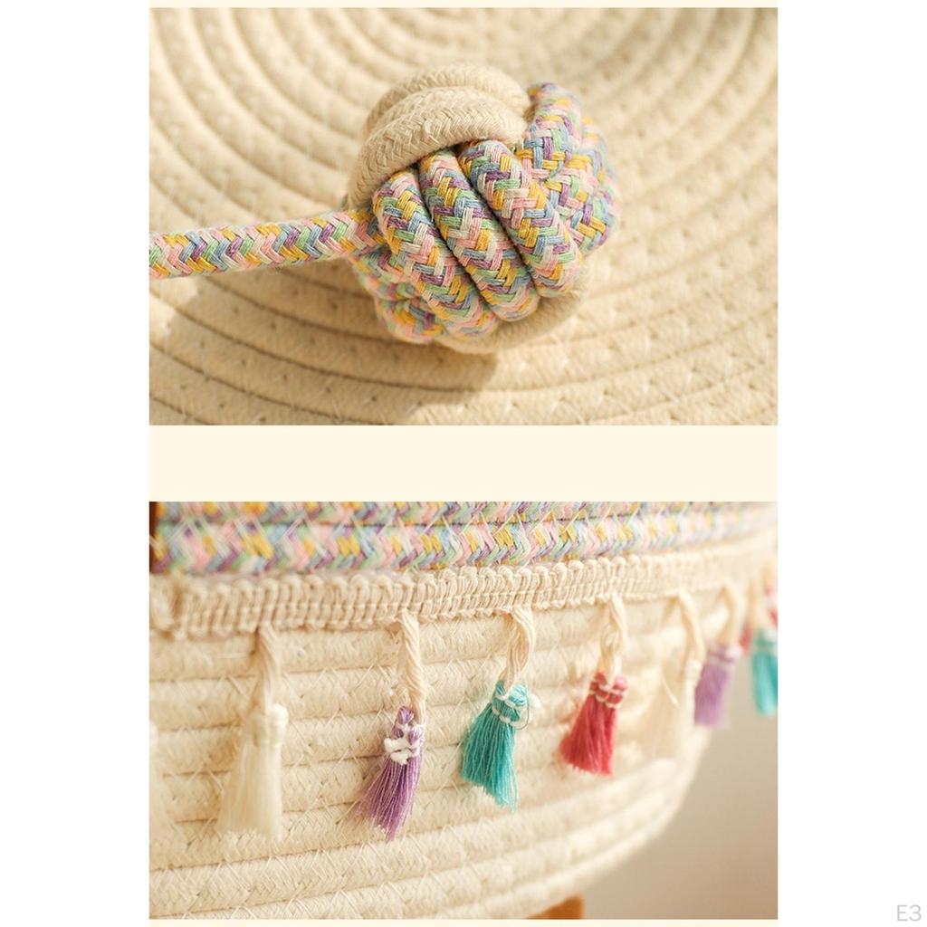 Handgewebter Katzenbettkorb Kratzmatte Spielzubehör Dekoration Mehrzweck Haustierschlaf