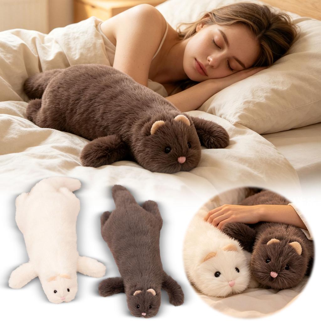 Realistic Ferret Stuffed Animal Plush Toy Soft Cute Plushie for Kids