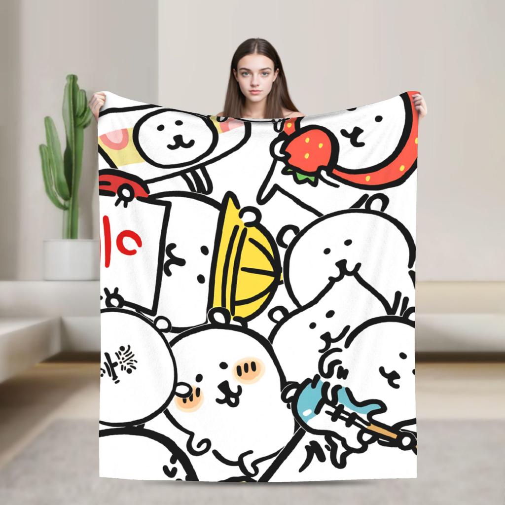 Joke Bear Blanket Warm Novelty Plush Throw Blanket For Girls Boys Couch Chair Sofa Bed Flannel Bedspread Bed Cover