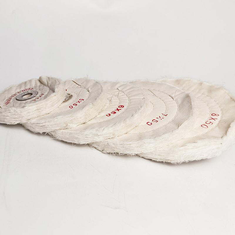 3/4/5/6/7/8" Wheels Buffing Polishing Wheel Cotton Lint Cloth Buffing Wheel Gold Silver Jewelry Mirror Polishing Wheel Flannelette