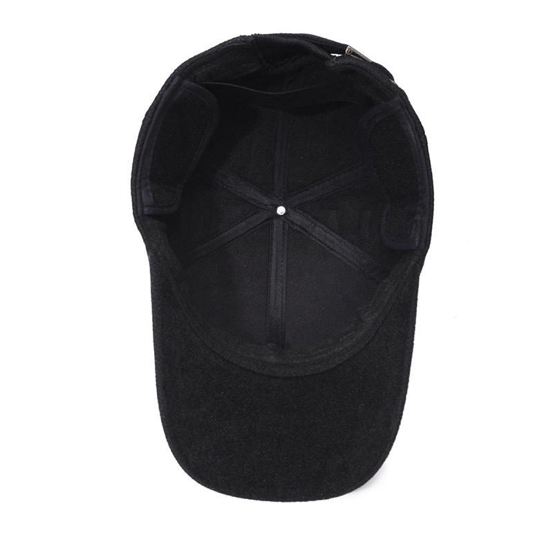 Velvet Thick Ear Protection Warm Baseball Cap Autumn Winter Men's Cap Middle-Aged Outdoor Cap