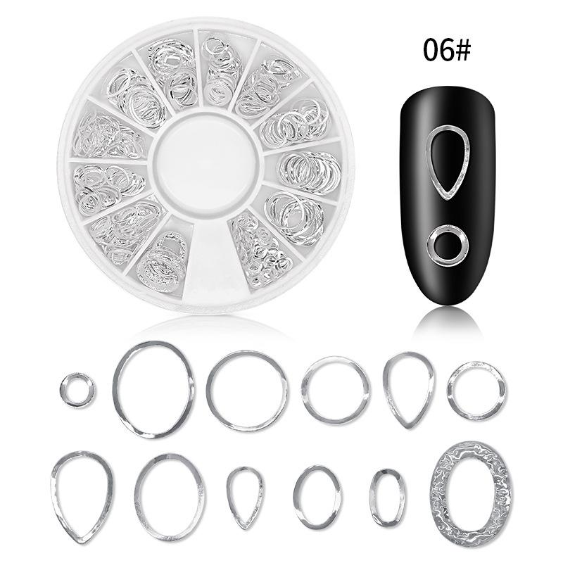 6 Box Nail Art Rivet Jewelry Xingyue Metal Alloy Nail Decoration Rivet Hollow Alloy Box Nail Decoration