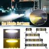 1PCS 9-36V Universal Car Motorcycle LED Work Light 1-5 Lens Front Grille Long Row White Yellow Dual Color Auxiliary Spotlight