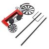 Tractor Wind Spinner Vintage Turning Wheels Metal Outdoor Stake Windmill Decoration for Flower Bed Lawn Garden Red