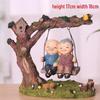 Hand-in-Hand Elderly Couple Figurine: Romantic Home Decor, Wedding or Valentine's Gift