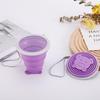 180Ml Portable Silicone Folding Water Cup Heat Resistant Foldable Mug With Lid For Outdoor Travel Drinking