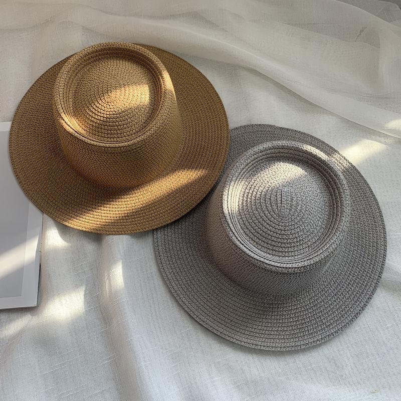 Spring and Summer New Light Board Straw Hat Men's Outdoor Leisure Versatile Sun Hat Children Travel Vacation Beach Hat