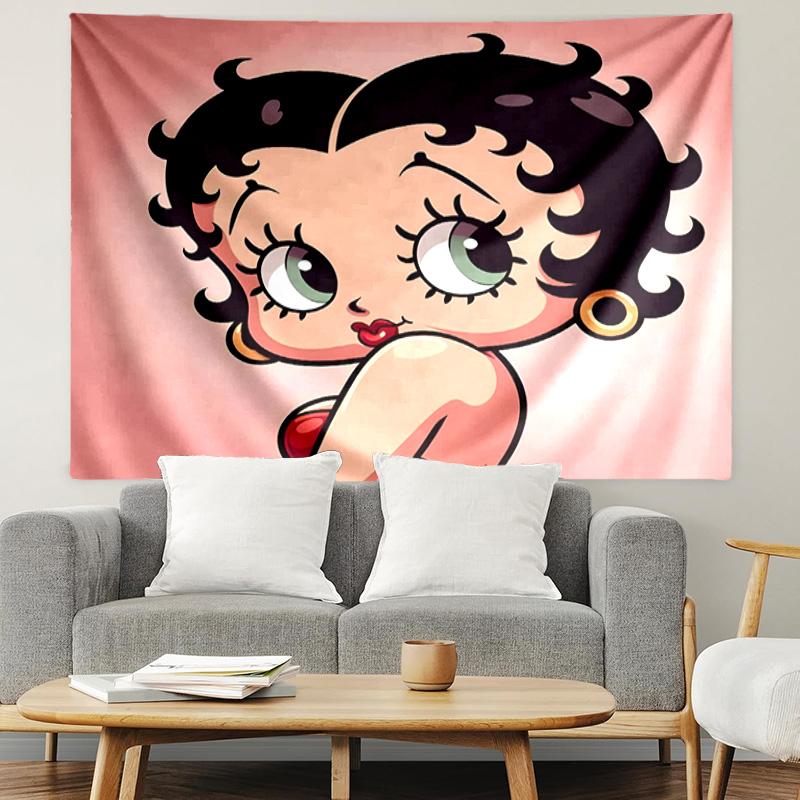 Betty Boop Print Tapestry, Lightweight Wall Hanging, for Bedroom, Dorm, Living Room, Home Art Decor - Birthday Christmas Gift for Friends