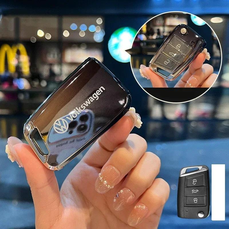 

VW GTI GOLF 2026 Hot For VW VOLKSWAGEN TPU Car Remote Key Case Cover Protector Holder Shell For VW Volkswagen Tiguan MK1 MK2 Mag
