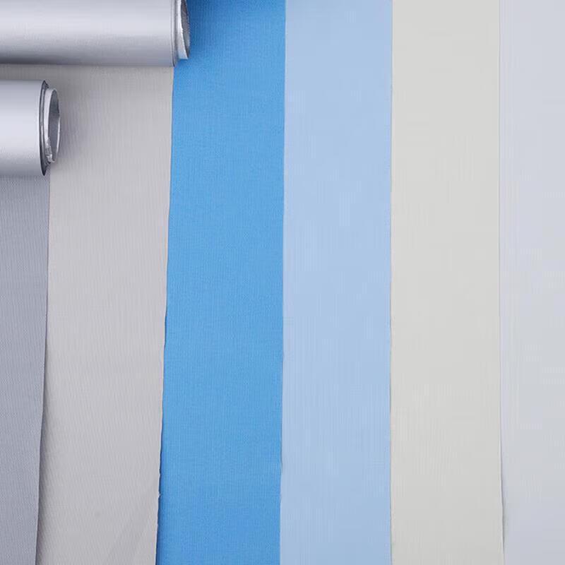 Light Blue Full Blackout Grommet Curtain