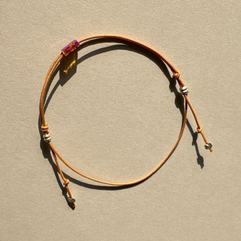 

емоційний [бавовняний] фіолетовий на бежевому браслет Violet on Beige bracelet