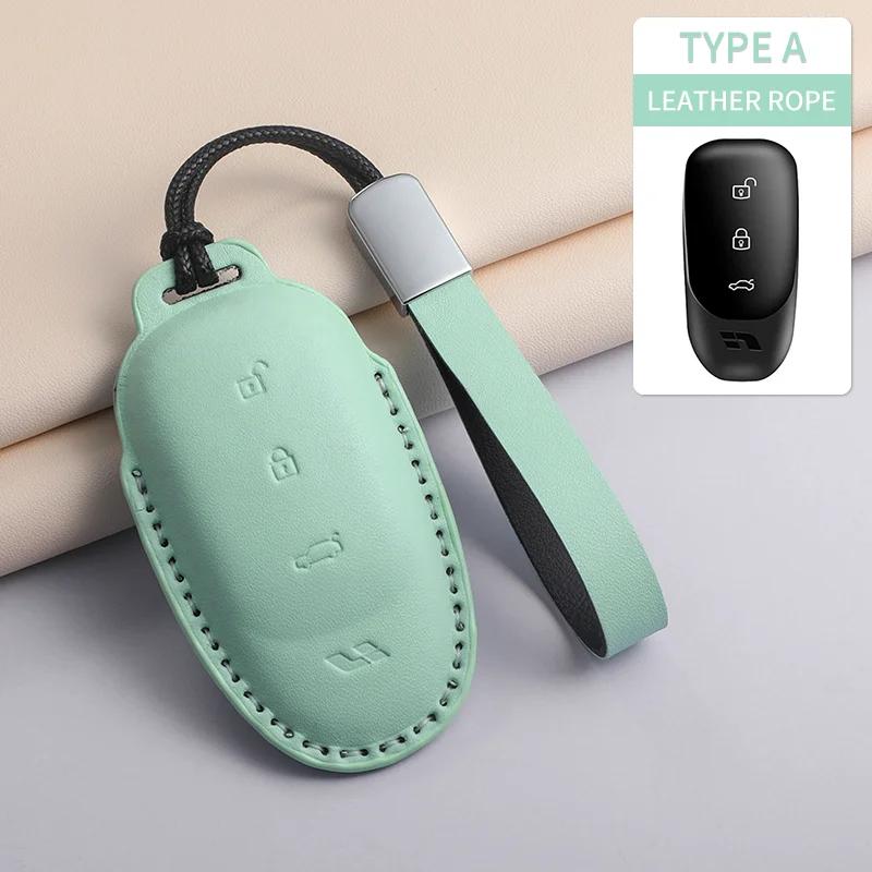 Pu Leather Car Key Case Cover For Lixiang L9 L8 L7 L6 Anti-Scratch Car Smart Remote Key Shell Protecter Decorative Accessories