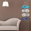 Wooden Wall Decorative Sign Wood Plaque,Wall Ornament Hanging Wooden Slippers Decoration,Beach Flip Flop Decoration Flip Flop (the beach is my happy