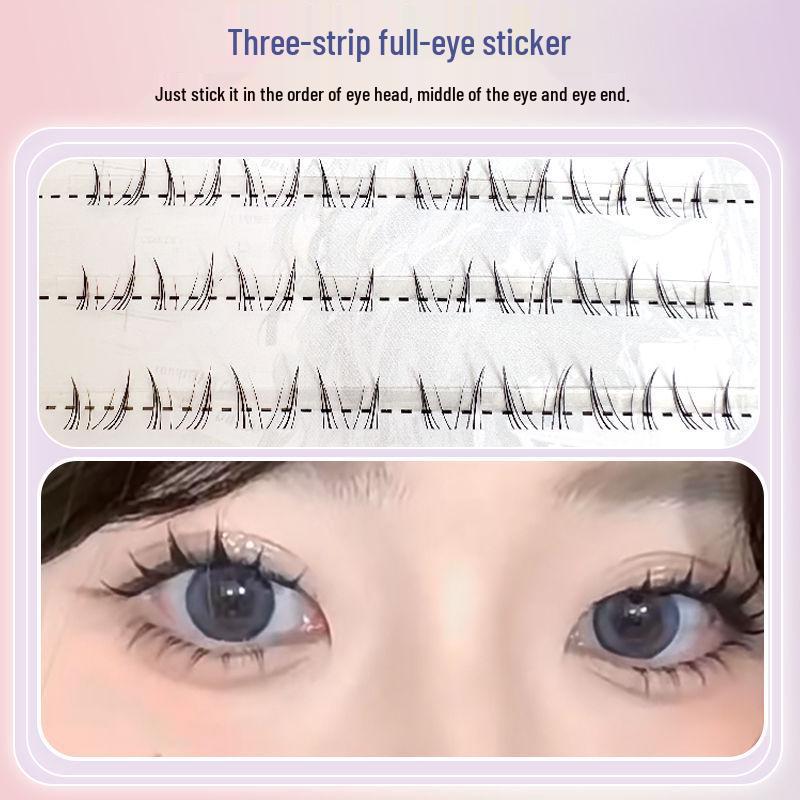 Four-Leaf Cat Lower Lashes: Super Natural Korean Girl Segment, Glue-Free False Eyelashes for a Born-Beautiful Look