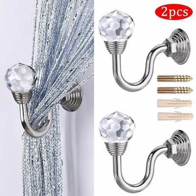 2X Curtain Holdback Hanger Wall Tie Backs Hooks Holder Curtain Tie Back