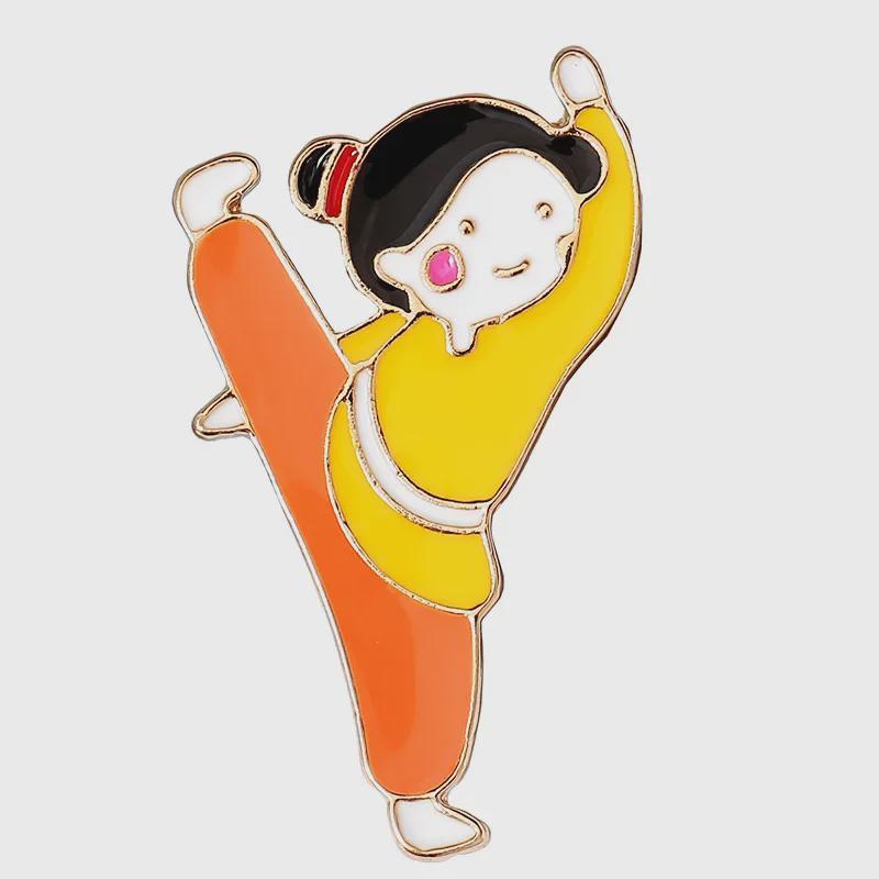 Creative Kung Fu Cartoon Brooch - Personalized Schoolbag Pendant Accessory