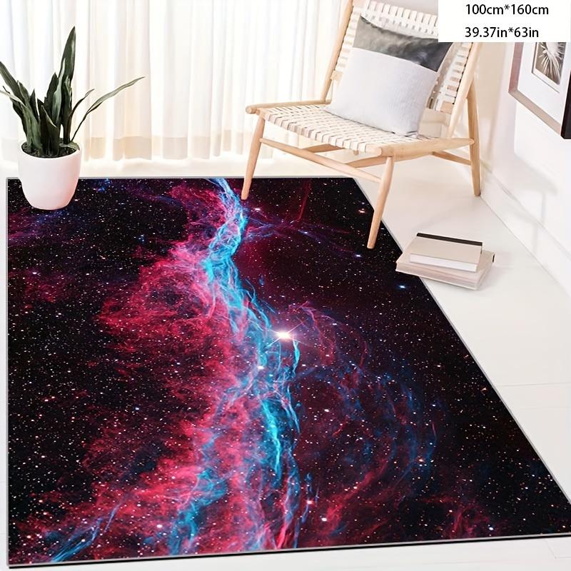 Galaxy-Inspired Geometric Area Rug with Backing Modern Carpet for Home Office Decor Floor Mat for Living Room Bedroom Dining