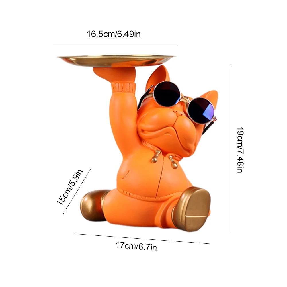 Geometric Shape Figurine Resin Statue Entrance Key Holder Cat Bear Tray Candy Lipstick Jewelry Sundries Storage Home Decoration