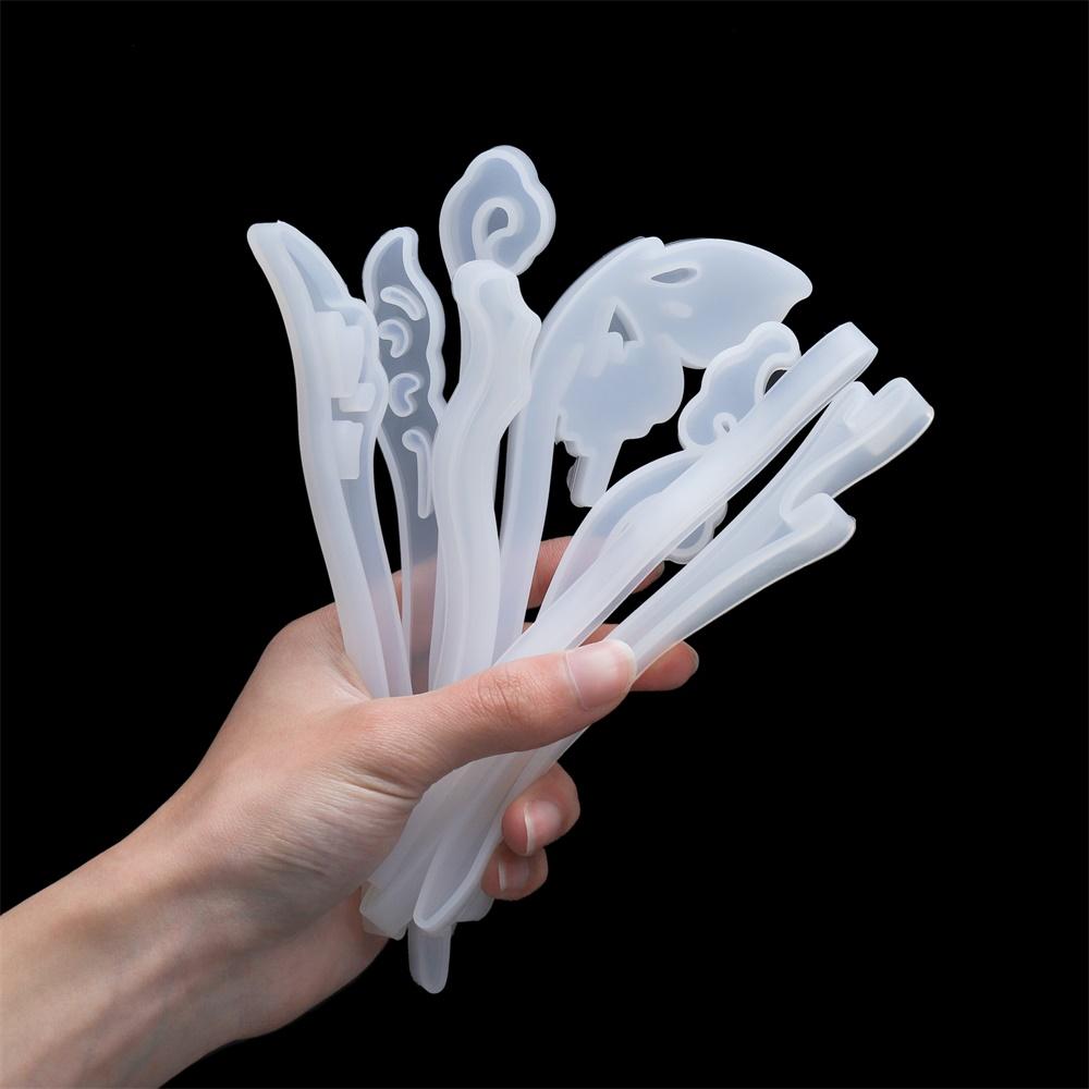 1Pcs Hairpin Silicone Mold Classical Hair Pin Epoxy Resin Molds for DIY Craft Resin Hair Stick Jewelry Making Accessories Tool