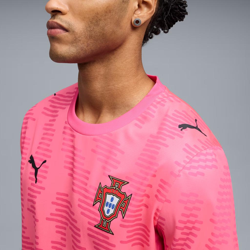 Puma X Salehe Bembury Collaboration Goalkeeper Portugal Soft Moisture-Wicking Crew Neck Short Sleeve T-Shirt Men Tops 787101-81