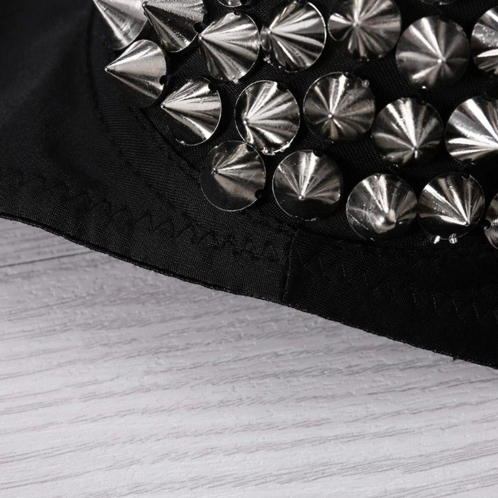 Shockproof Y2k Rivet Bra Deep-V Underwear for Women Non Slip Push Up Bra  Summer