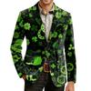 Herren Bedruckter Kord Samt Taschen Anzug Jacke Cardigan Herren Freizeitanzug