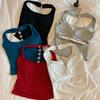 Spicy Girl Star Chain Backless Halter Camisole with Chest Pads