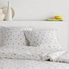 Parure de Lit - 140 x 200 cm - Coton Imprimé Floral Blanc avec Motif Citron - TODAY SUNSHINE