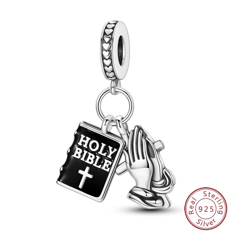 100% Copper Cross Bible Pigeon Wings Sacred Blessings Charms Beads 3Mm Diy Fine Jewelry