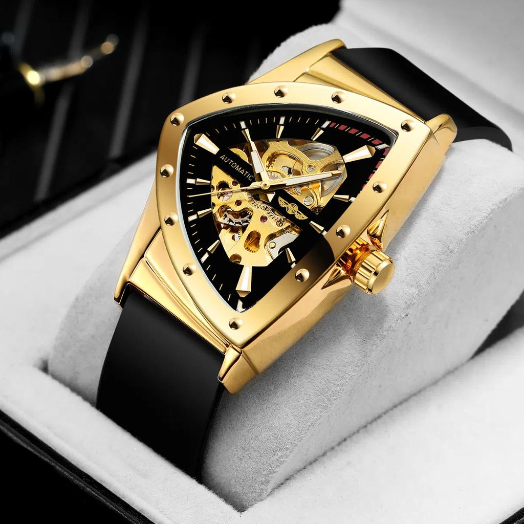 Automatic Mechanical Men Wristwatch Military Army Sport Male Clock Top Brand Luxury Skeleton Waterproof Hollow Watch