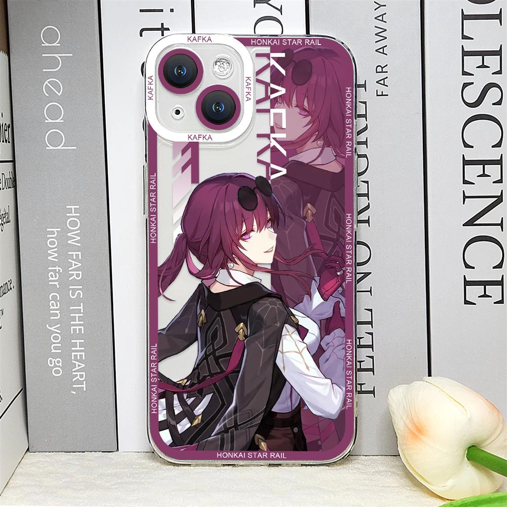 

Чехол для телефона Honkai Star Rail Sampo Jing Yuan Kafka для IPhone 16 15 Pro Max 7 8 14 Plus 13Mini 12 11 X XS Мягкий прозрачный чехол Fundas For iPhone X XS