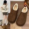 Flat-bottomed Small Potatoes Birken Women's Shoes Velvet Snow Boots 2025 New Winter One-pedal Beanie Shoes Birken Cotton Shoes