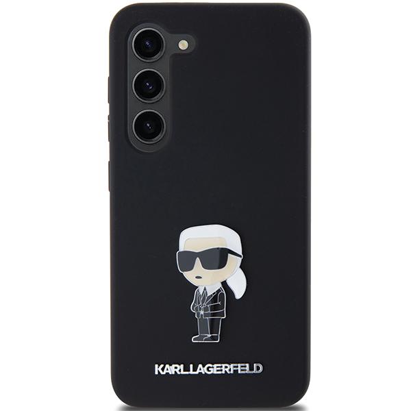 Etui Karl Lagerfeld Silicone Ikonik Metal Pin Do Galaxy S23+, Czarne