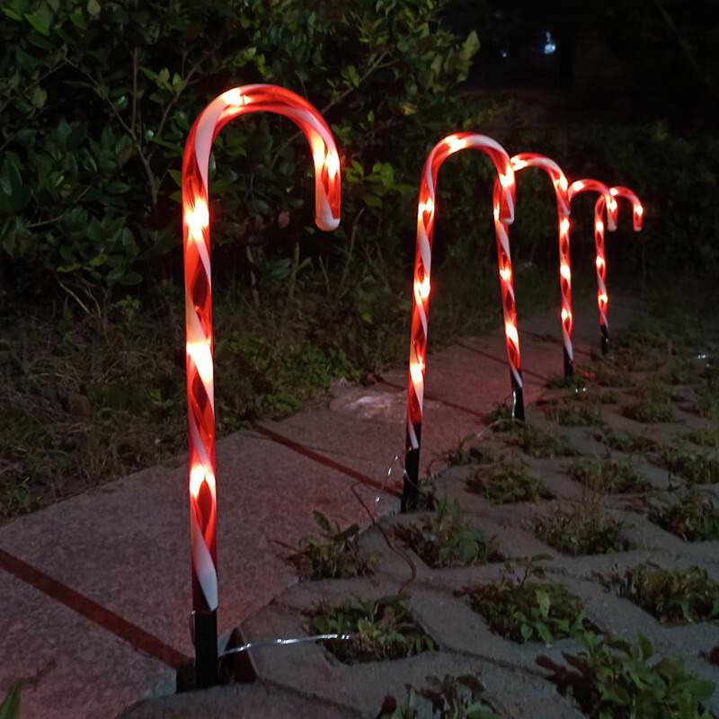 Pailide Solar Candy Cane Pathway Lights