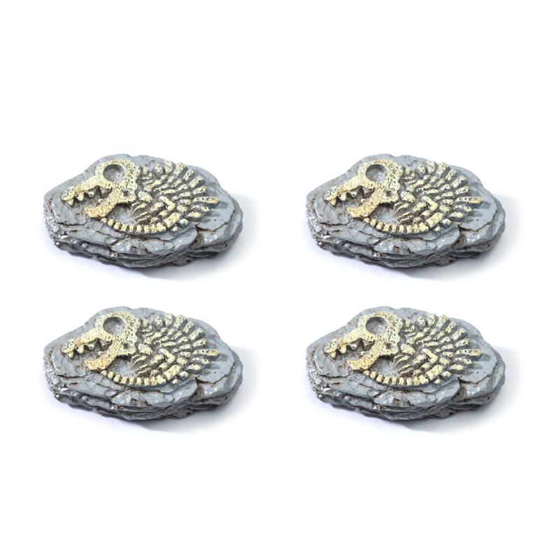 4Pcs Mini Dinosaur Fossil Ornaments DIY Desktop Micro Landscape Decor