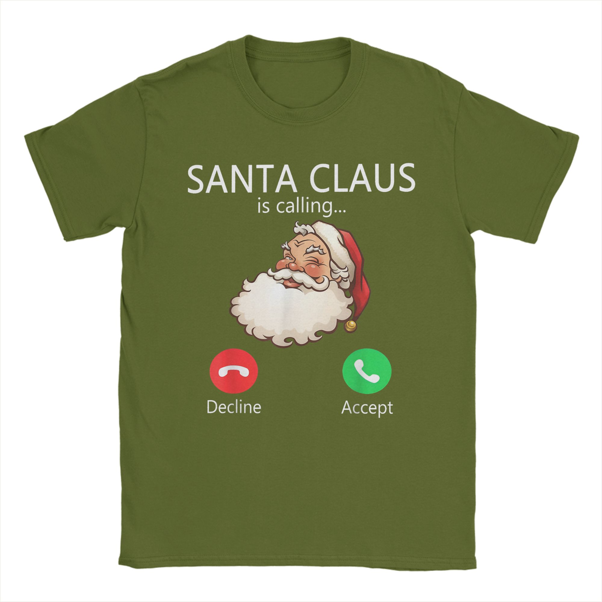 

Mens T-Shirt Santa Claus is Calling Funny Christmas Holiday T Shirts Harajuku Summer Tees Y2K Funny Casual Clothes 4XL
