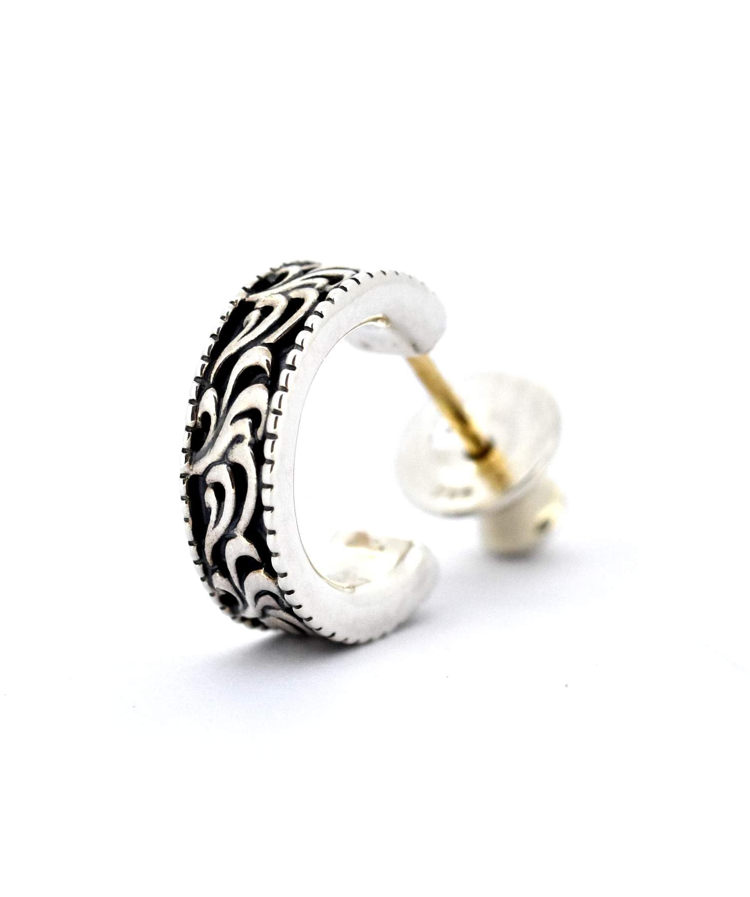 

Lionheart HOWL Mane Hoop Earrings, 925 Sterling Silver, Men s, with Pouch