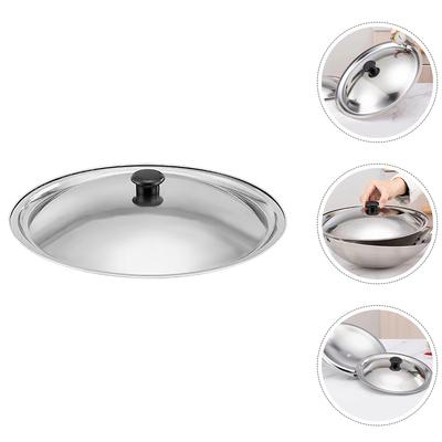 Topfdeckel 30cm Edelstahl Universeller Ersatzdeckel für Pfannen Küchen Kochzubehör Kochen Dämpfen Leicht zu reinigendes Design