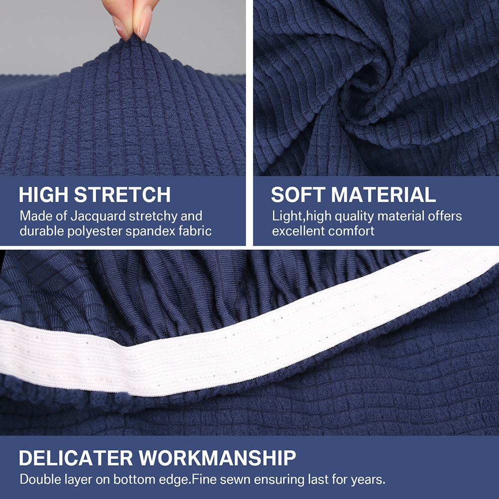 1pc Jacquard Sofa Seat Cushion Cover Chair Cover Stretch Washable Removable Slipcover 1/2/3/4 Seat Polar Fleece Sofa Protector