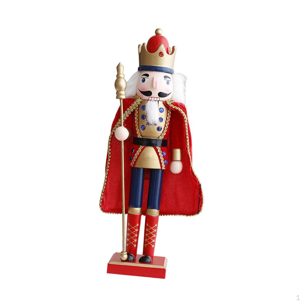 Carved Wooden Christmas Figurine Handcrafted Party Decoration