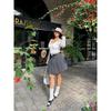 Brother Nan Loose-Fit JK Pleated High Waist Skirt Women 2025 New Arrival Plus Size Minimalist Fashion All-Match Plus Size Ladies Short Skirt