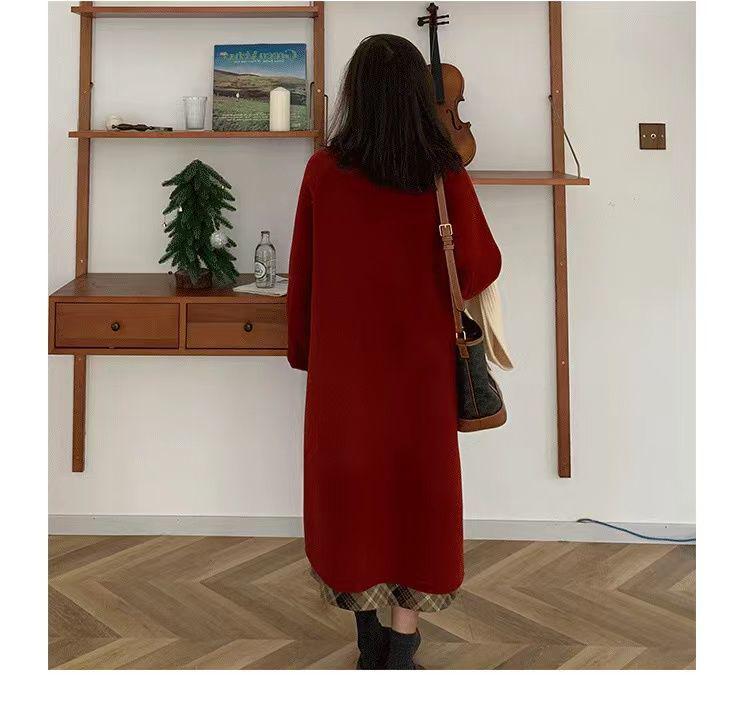 2025 Korean Style Petite Woolen Toggle Coat - Autumn/Winter Mid-Length Women's Outerwear