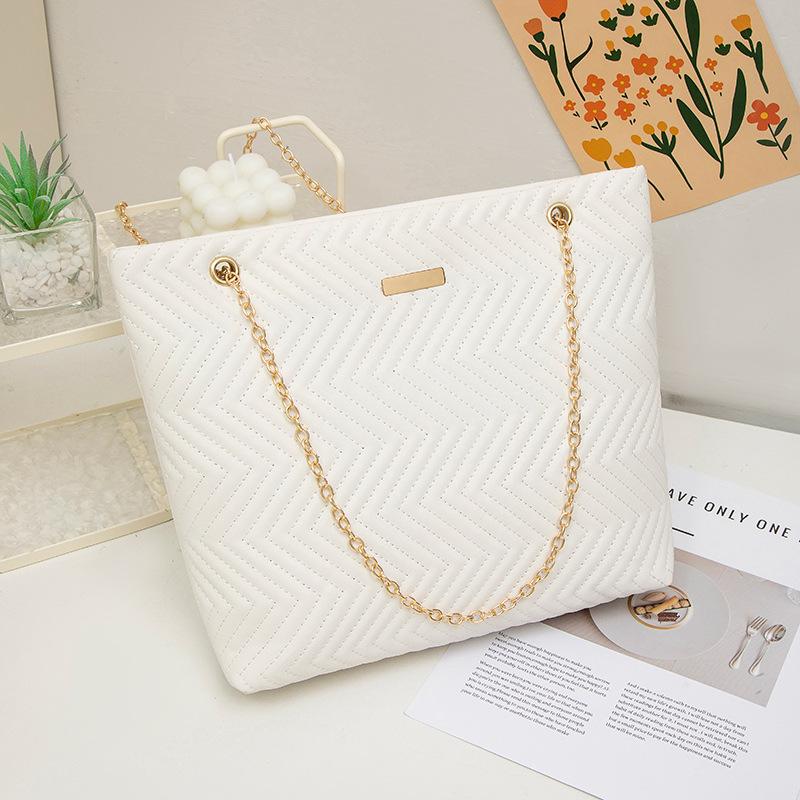 

Ladies bag autumn and winter new fashion large bag simple shopping bag one shoulder messenger bag белый