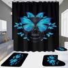 4-Piece Shower Curtain Set with HD Digital Printing | Waterproof, Drill-Free, Ideal for Home/Hotel Bathroom Partition