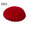 Small Ring Holder Velvet Shell Jewelry Box, Portable Travel Organizer Case, Soft Flannel Storage for Rings Earrings And Necklaces Compact Case
