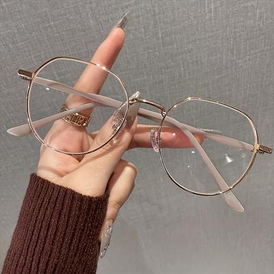 Óculos Ultraleves de Armação Redonda com Lentes Anti-Luz Azul Adequados para Todos os Formatos de Rosto