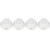 4Pcs Tone Control Knob Transparent Bell Volume Musical Instrument Accessories forGuitar BassWhite with Gold Letter
