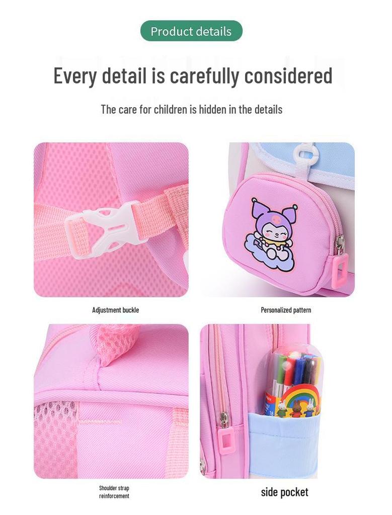 Kuromi Cartoon Schoolbag for Grade 3-6: Boys' & Girls' Casual Backpack