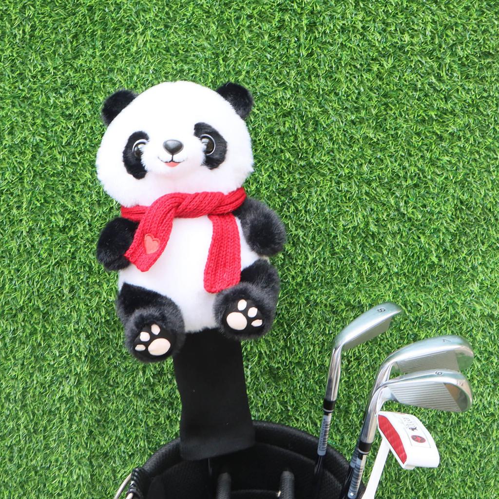 Huse Drăguțe Panda pentru Capul Clubului de Golf Huse Amuzante din Pluș cu Animale pentru Protecție Driver/Fairway Accesorii Golf
